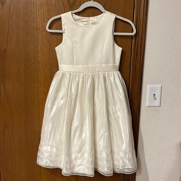 American Princess Other - American Princess cream and sequin sleeveless satin dress size 8